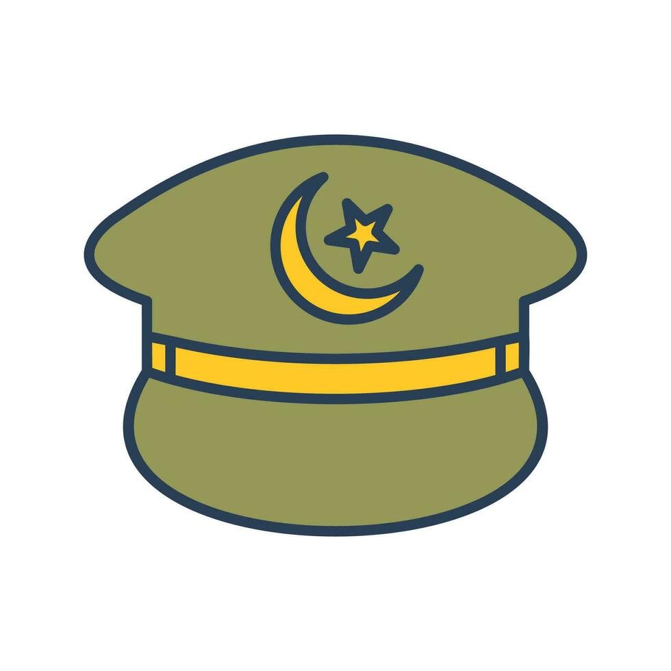 Militärhut-Vektorsymbol vektor