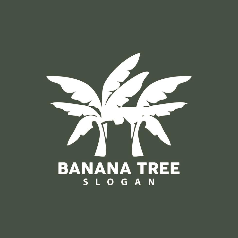 Banane Baum Logo, Banane Baum einfach Silhouette Design, Pflanze Symbol Symbol Vektor Illustration