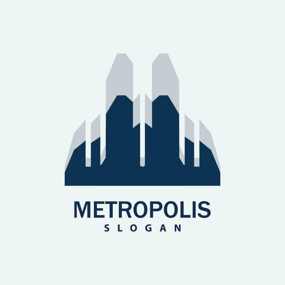 Stadtbild Logo, Metropole Horizont Design, Stadt Gebäude Vektor, Symbol Symbol Illustration vektor