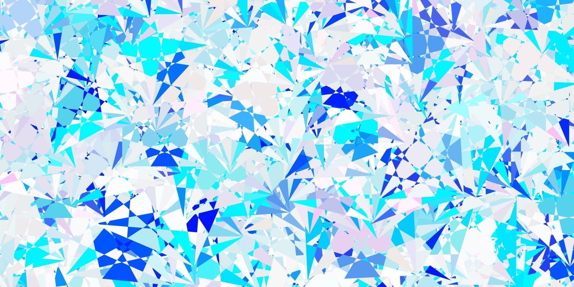 ljusrosa, blå vektorbakgrund med polygonala former. vektor