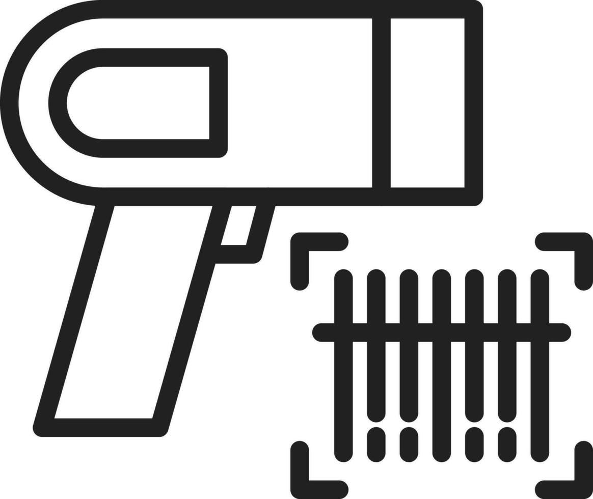 Barcode Scanner Symbol Vektor Bild.