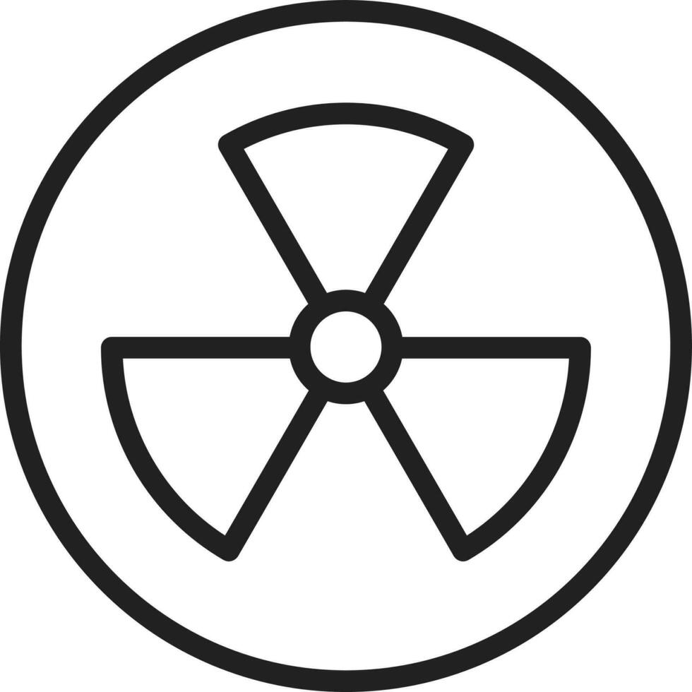 Strahlung Zeichen Symbol Vektor Bild.