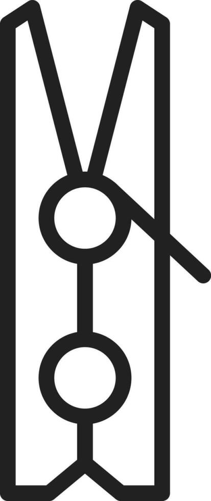 Wäscheklammer Symbol Vektor Bild.