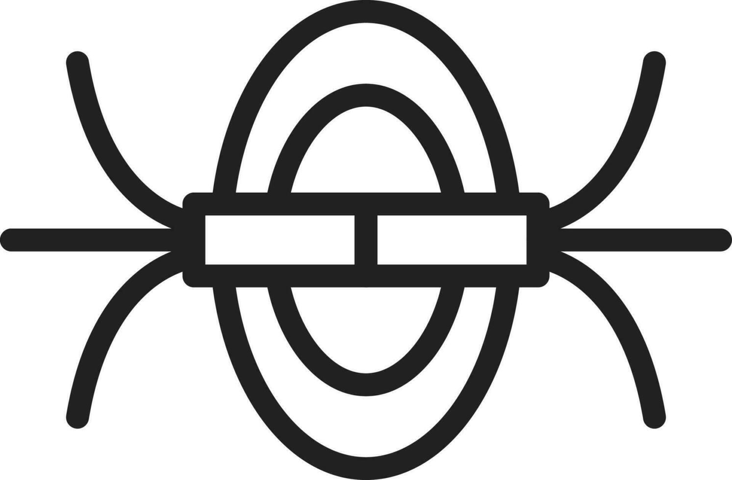 magnetisch Feld Symbol Vektor Bild.