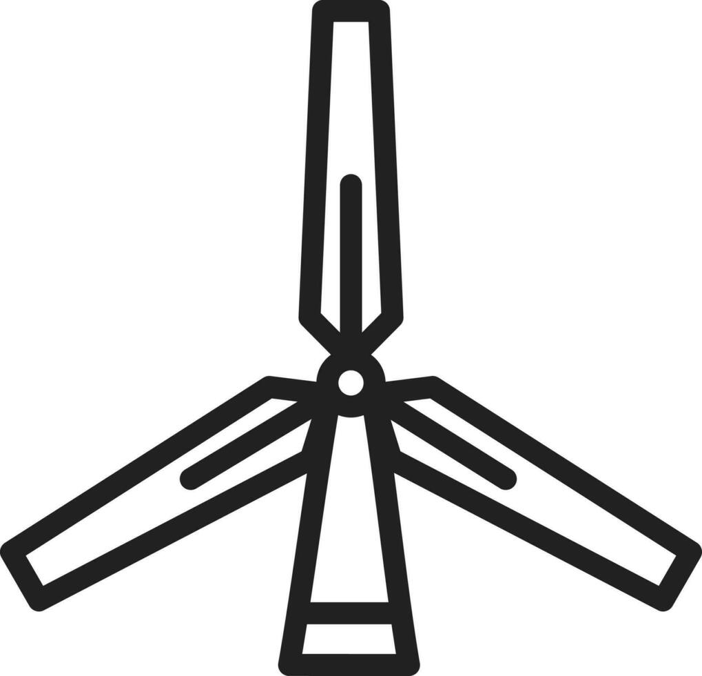 Windmühlen Symbol Vektor Bild.