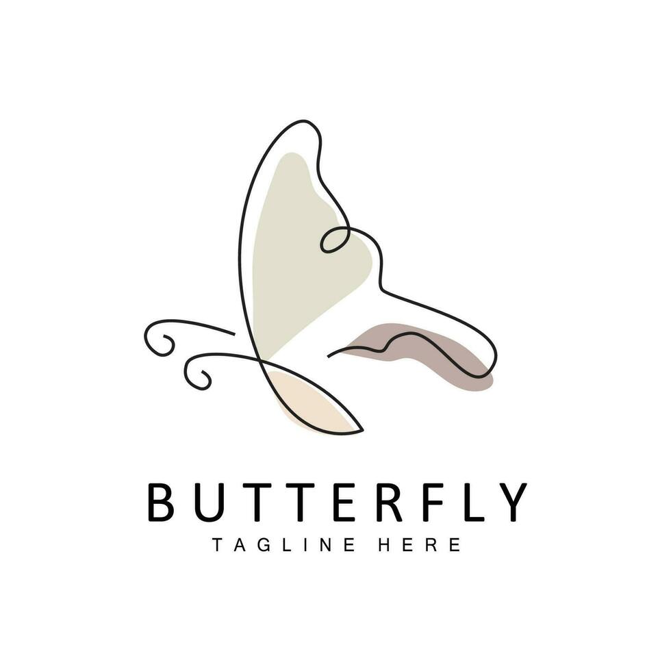 fjäril logotyp, djur- design med skön vingar, dekorativ djur, produkt märken vektor