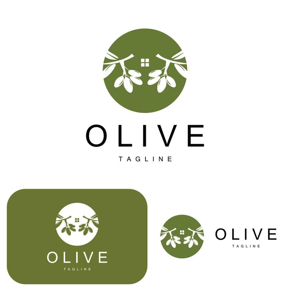 Olive Logo, Olive Öl Pflanze Vektor, natürlich Kräuter- Gesundheit Medizin Design, Illustration Vorlage Symbol vektor