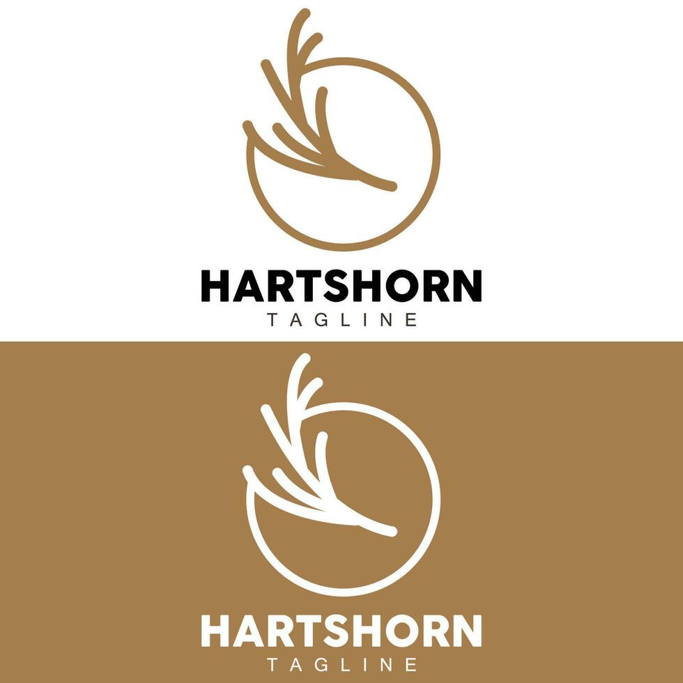 rådjur horn logotyp, djur- vektor, minimalistisk enkel design, illustration symbol ikon vektor