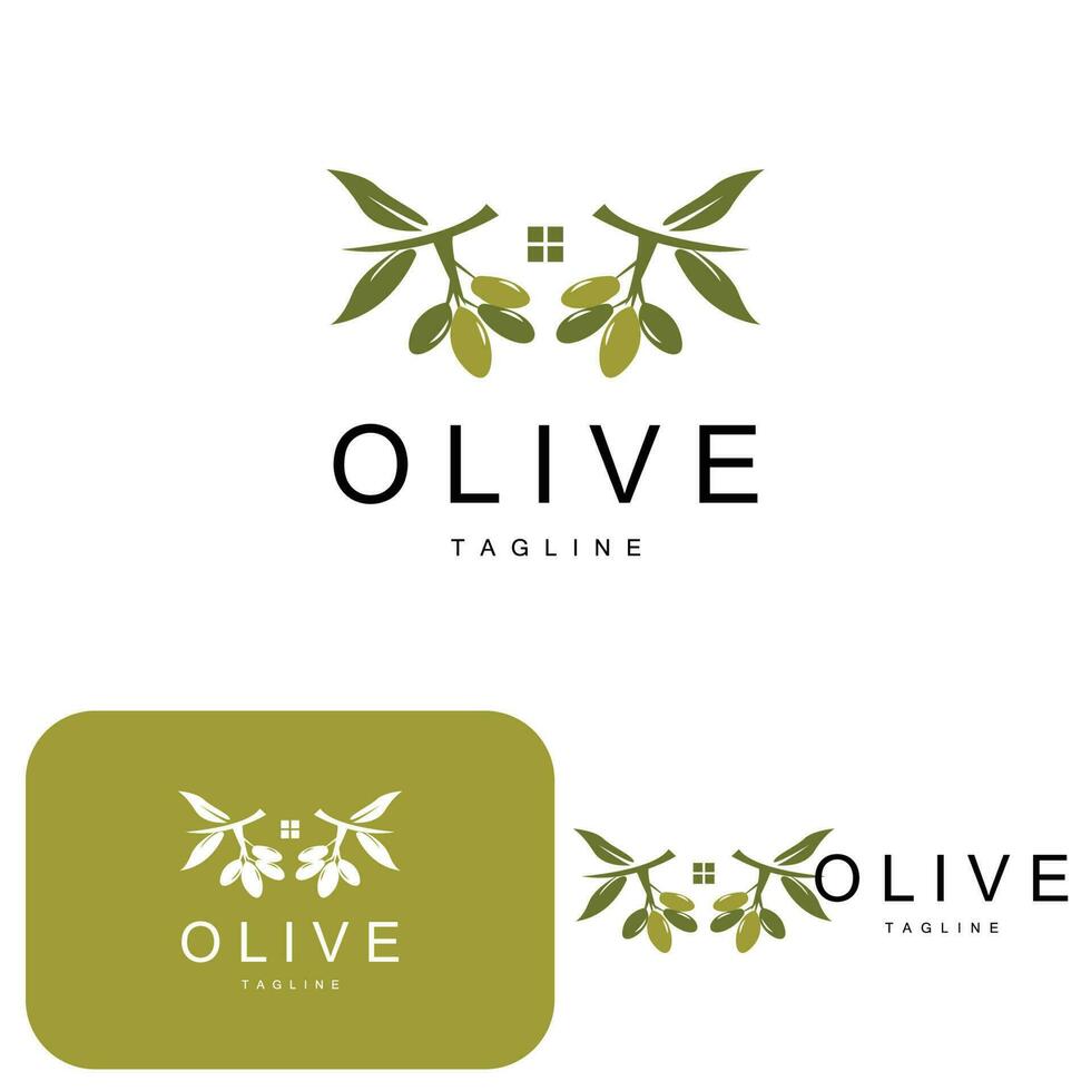 Olive Logo, Olive Öl Pflanze Vektor, natürlich Kräuter- Gesundheit Medizin Design, Illustration Vorlage Symbol vektor