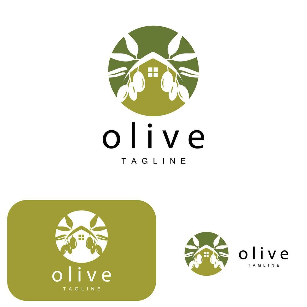 Olive Logo, Olive Öl Pflanze Vektor, natürlich Kräuter- Gesundheit Medizin Design, Illustration Vorlage Symbol vektor