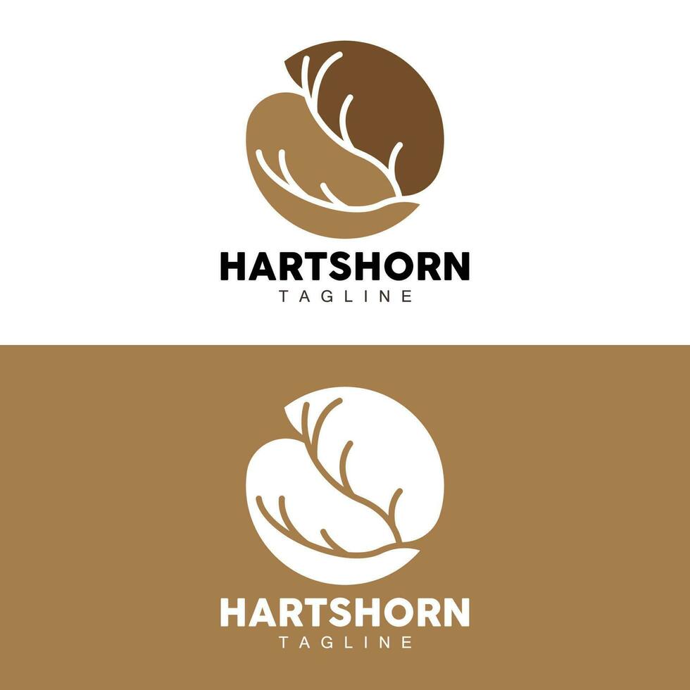 Hirsch Horn Logo, Tier Vektor, minimalistisch einfach Design, Illustration Symbol Symbol vektor