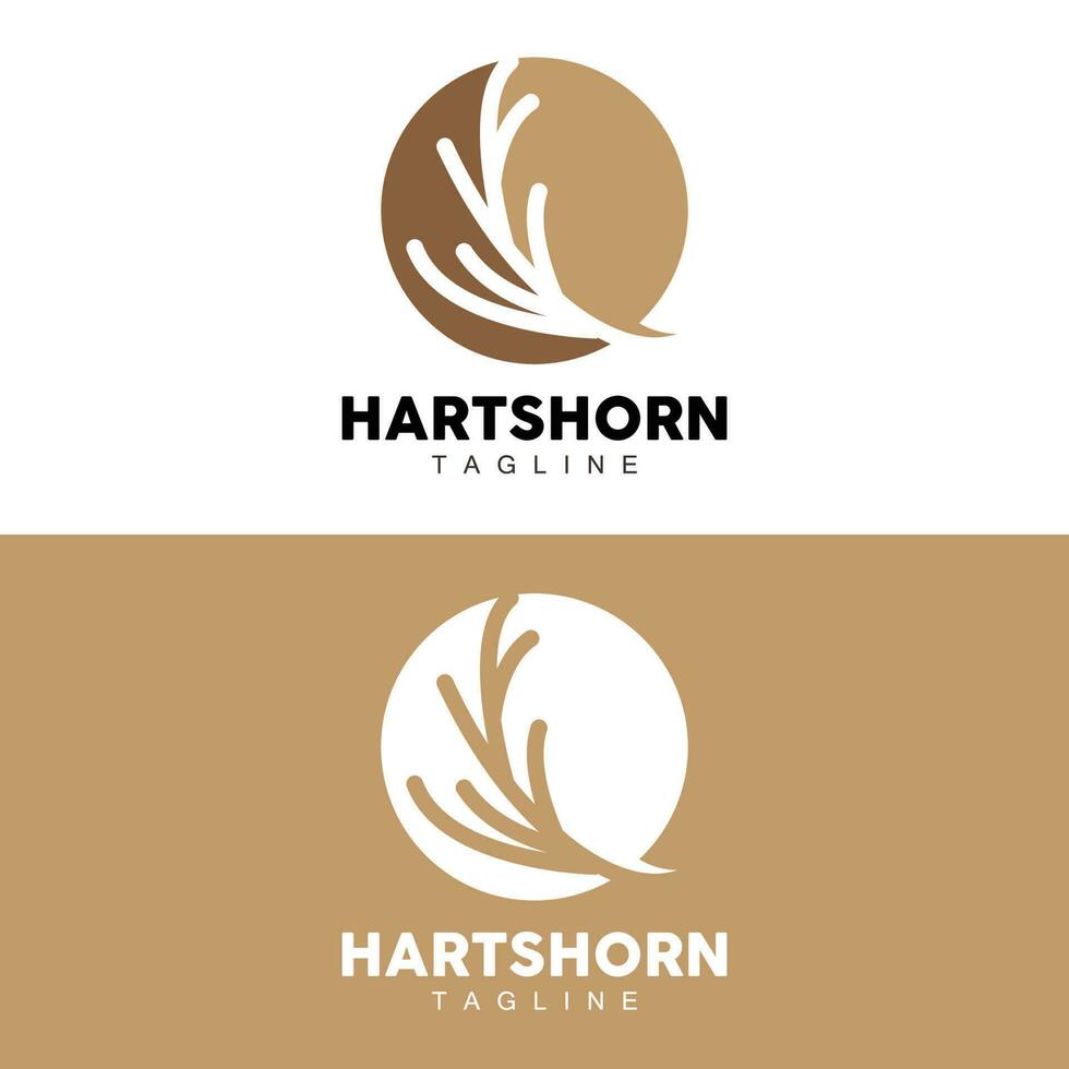 Hirsch Horn Logo, Tier Vektor, minimalistisch einfach Design, Illustration Symbol Symbol vektor