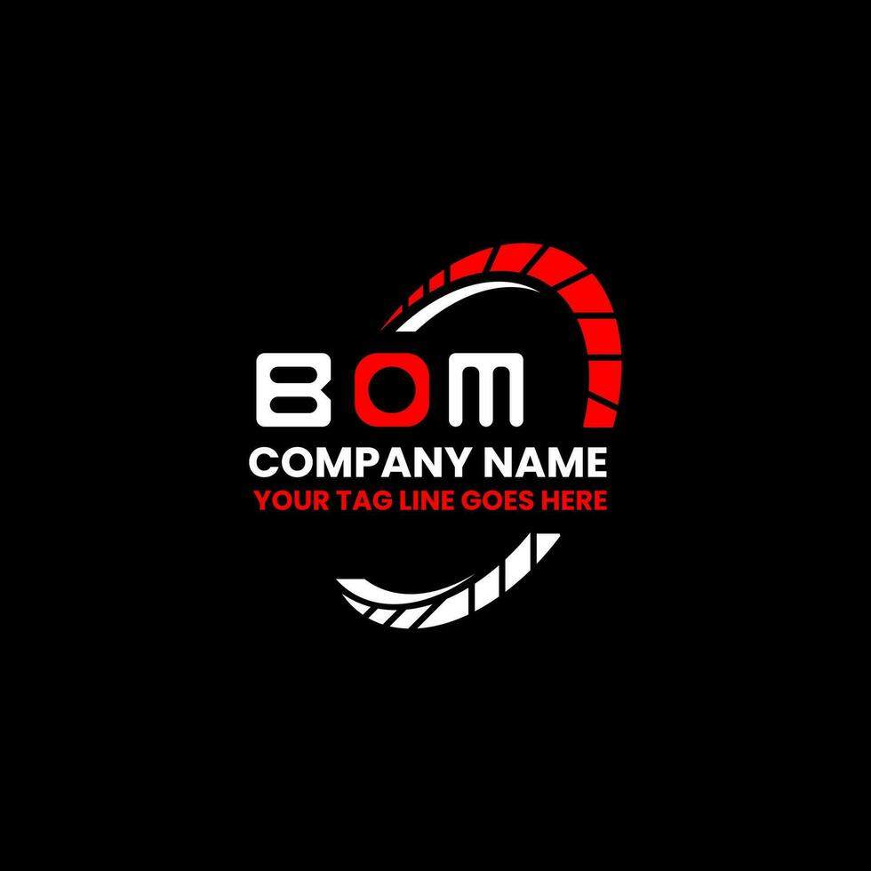 bom Brief Logo kreativ Design mit Vektor Grafik, bom einfach und modern Logo. bom luxuriös Alphabet Design