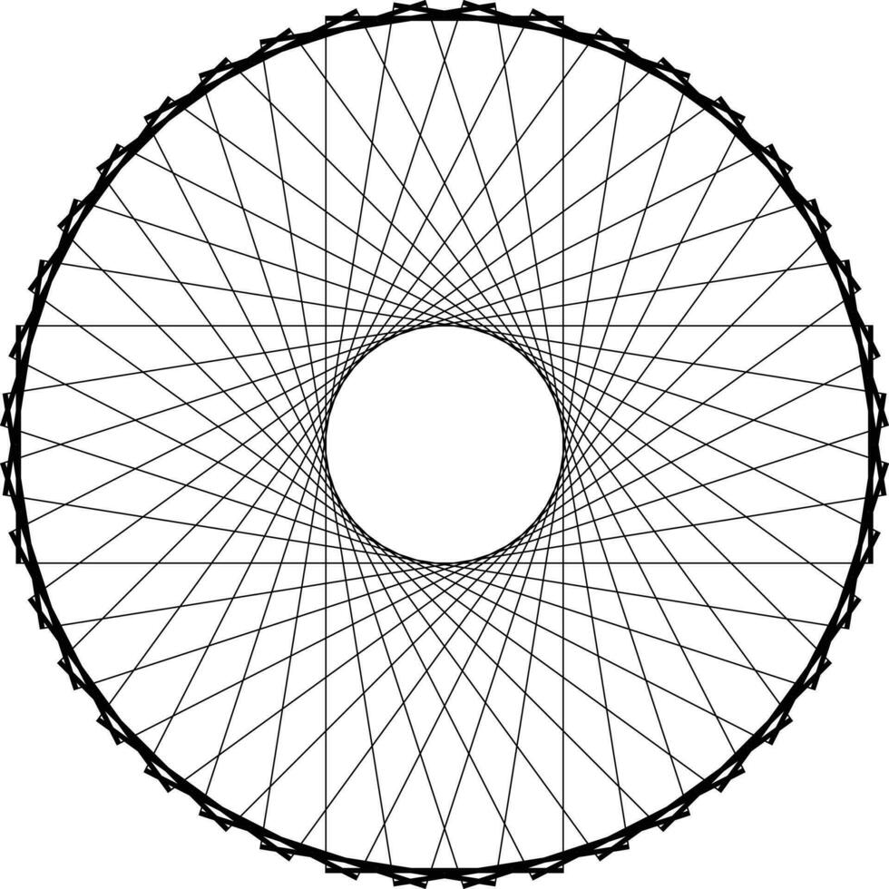 abstrakt nahtlos Kreis Linie Muster Kunst. vektor