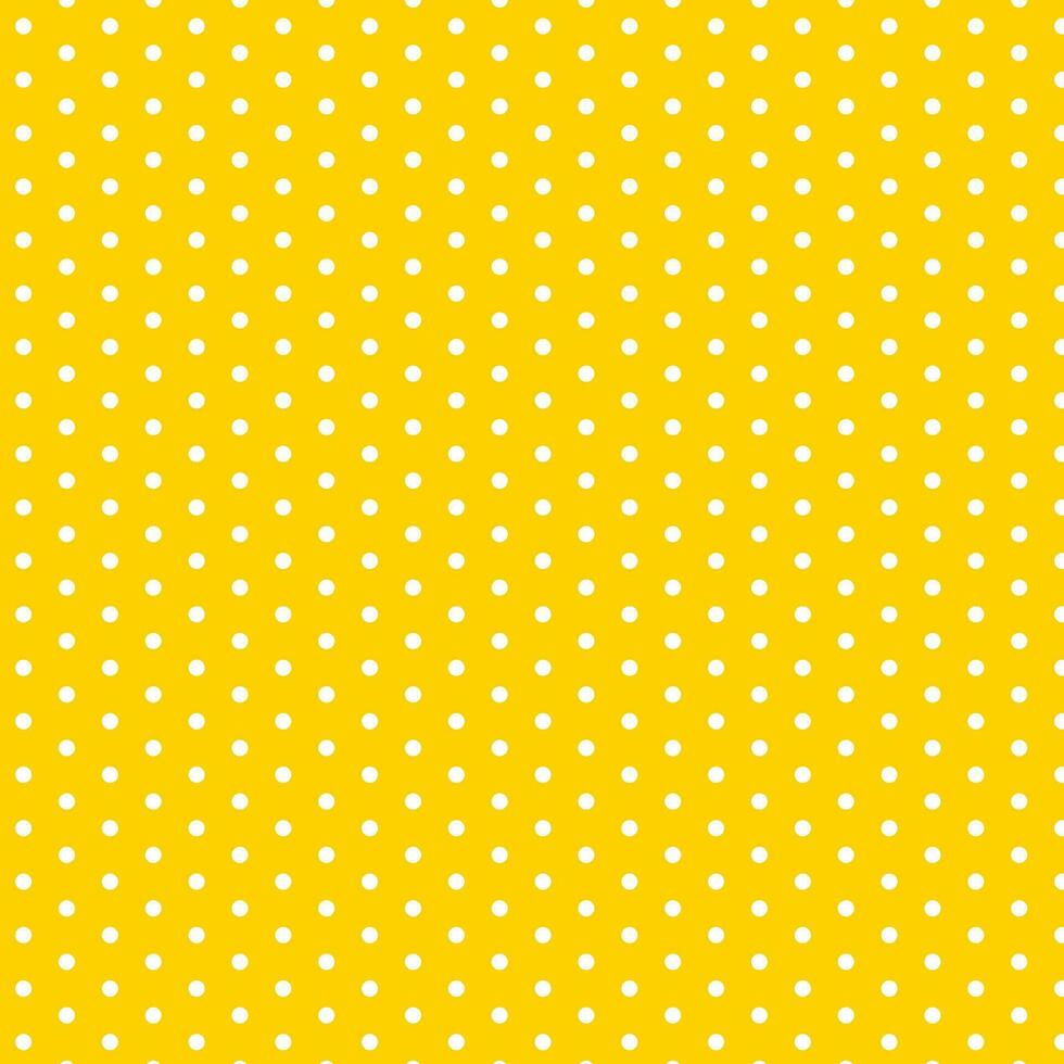 abstrakt geometrisch Weiß Polka Punkt Muster mit Gelb bg. vektor