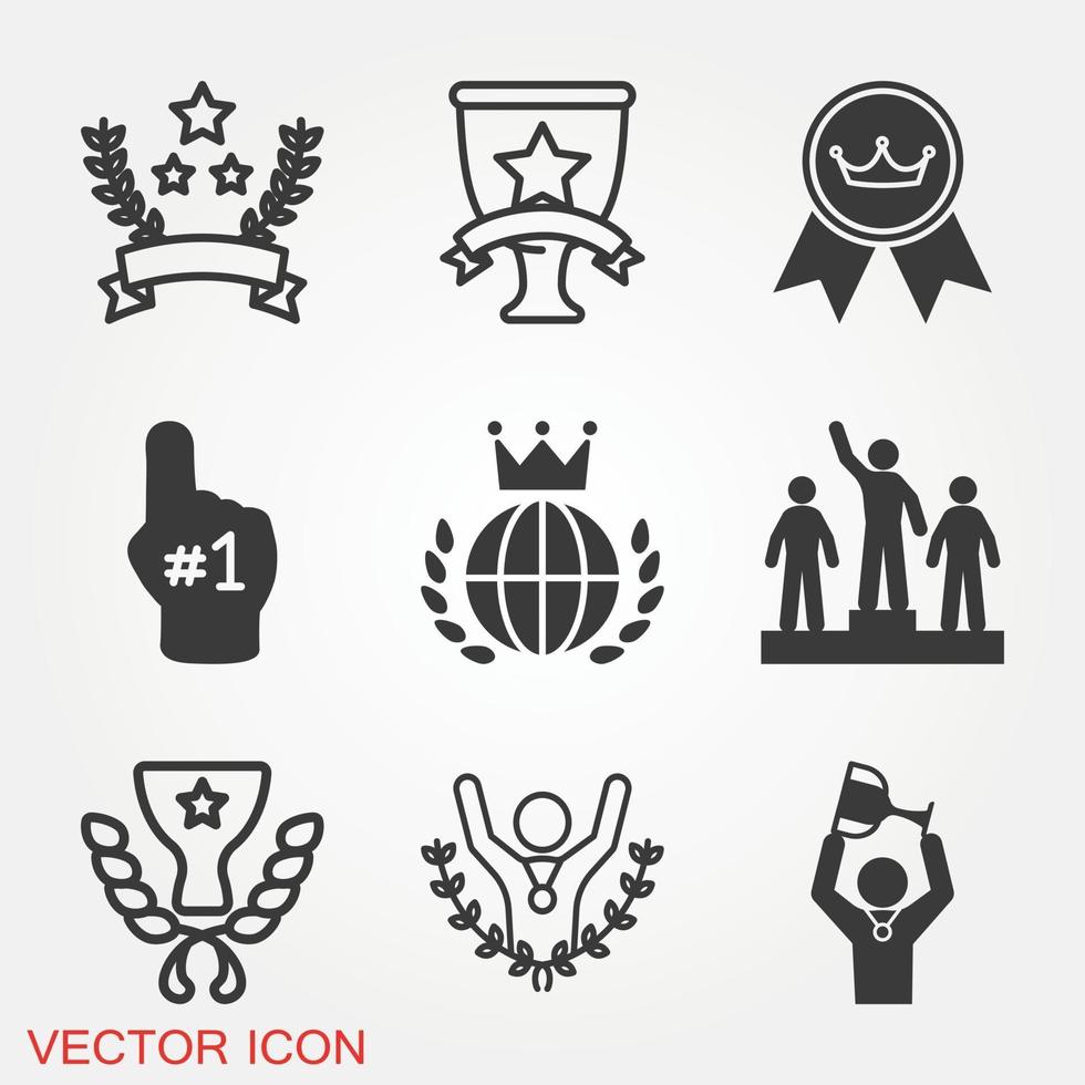 Champion Icons gesetzt vektor