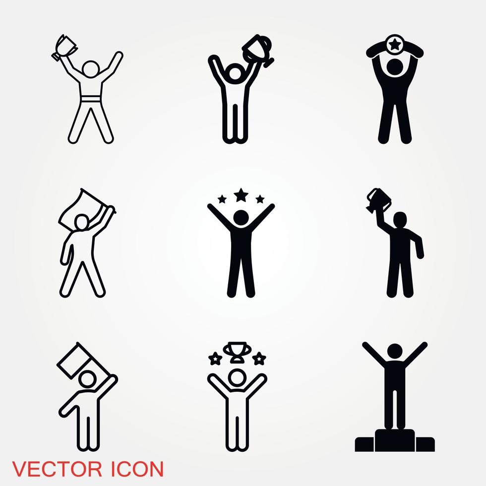 Champion Icons gesetzt vektor