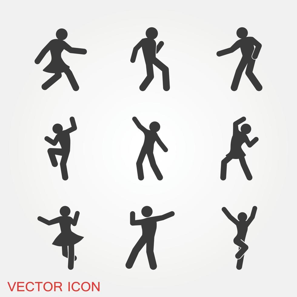 tanzende Ikonen gesetzt vektor
