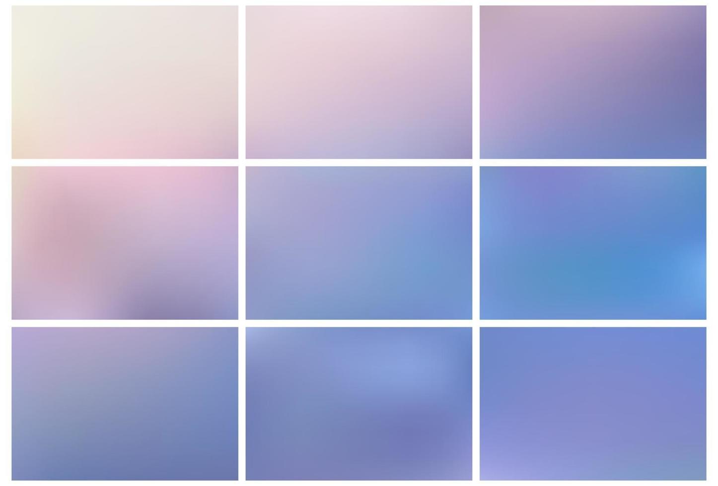 samling av enkla färgade gradient mesh bakgrunder vektor