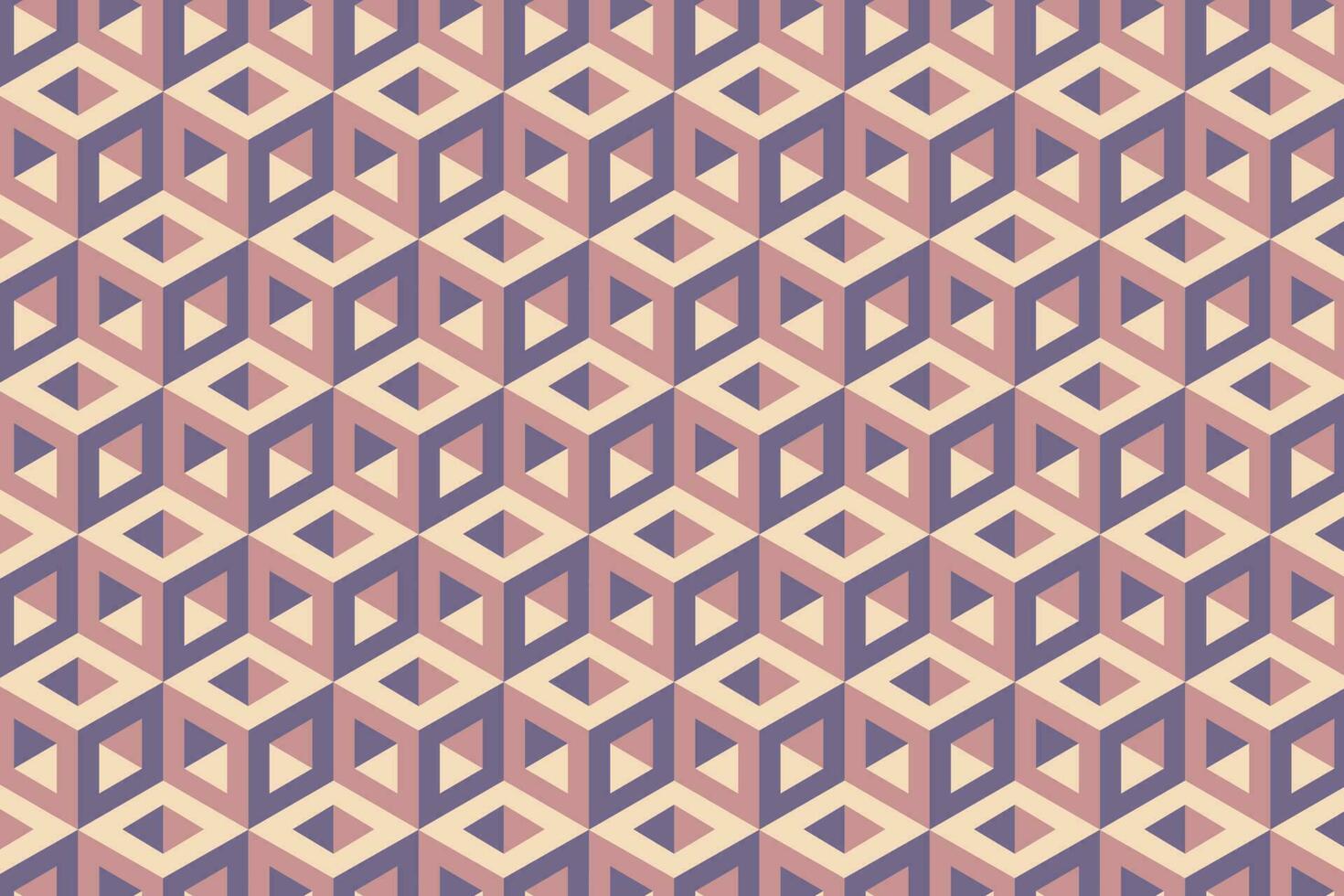 3d Hexagon kubisch Block Muster mit optisch Illusion bewirken vektor