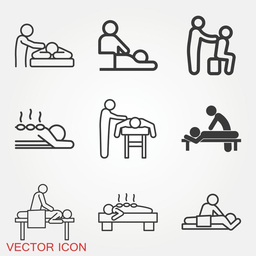 massage ikoner set vektor