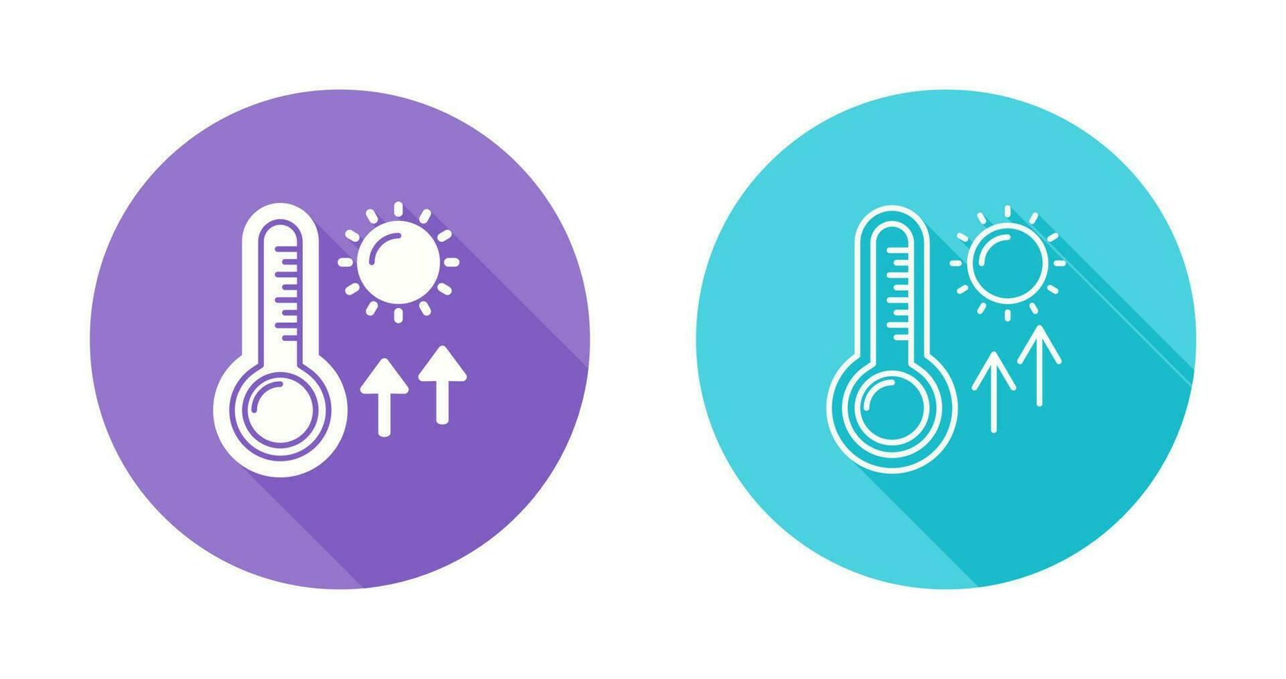 Vektorsymbol für hohe Temperaturen vektor