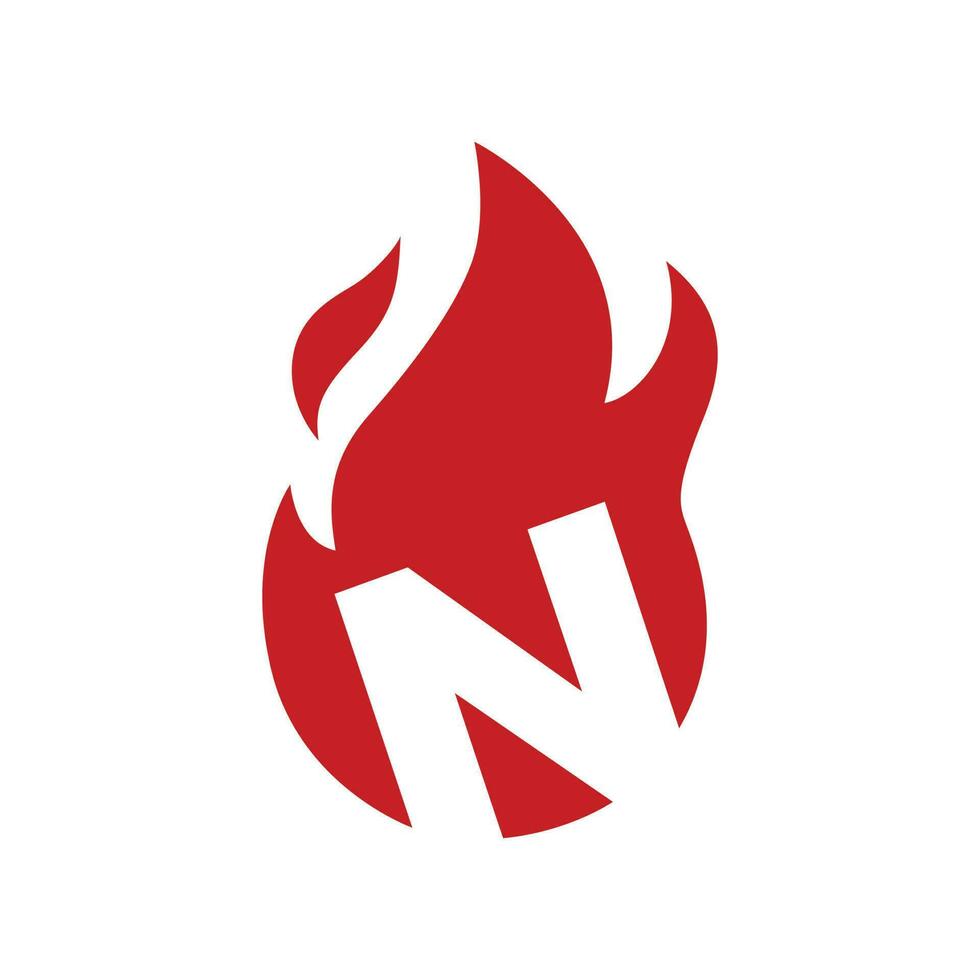 lette n Feuer Logo Vektor