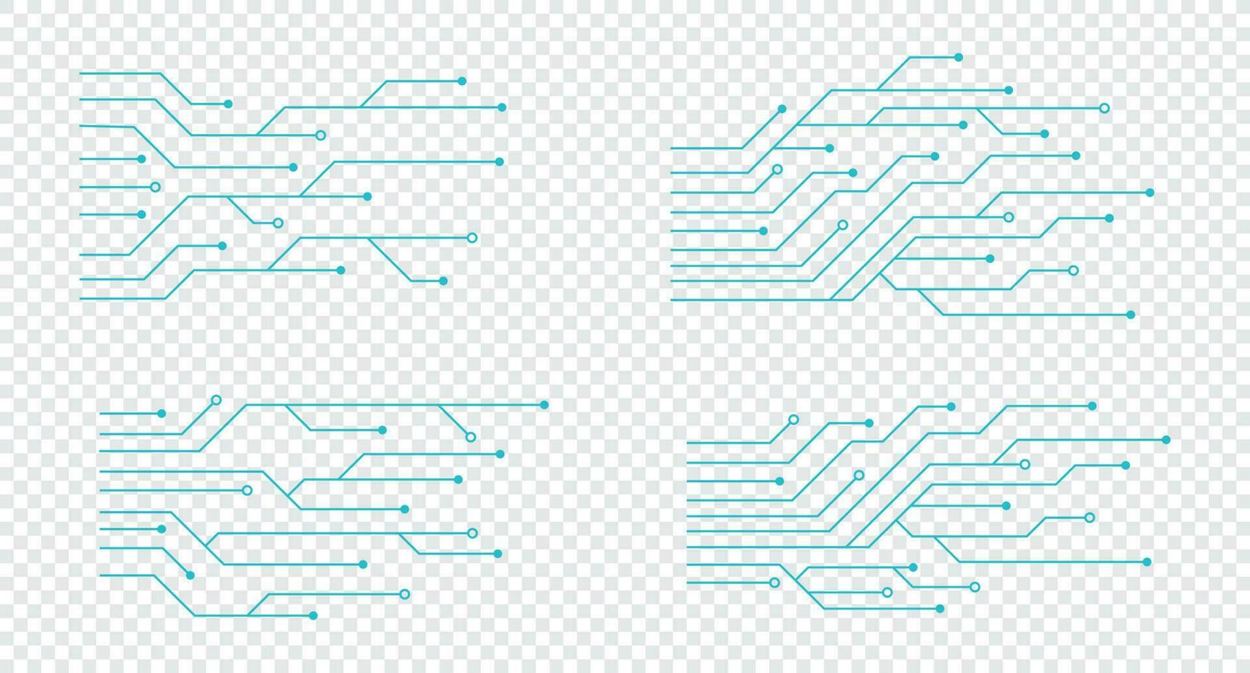 uppsättning av tryckt krets styrelse. abstrakt trogen krets styrelse. Hej tech digital krets styrelse. trogen teknologi design element. vektor illustration