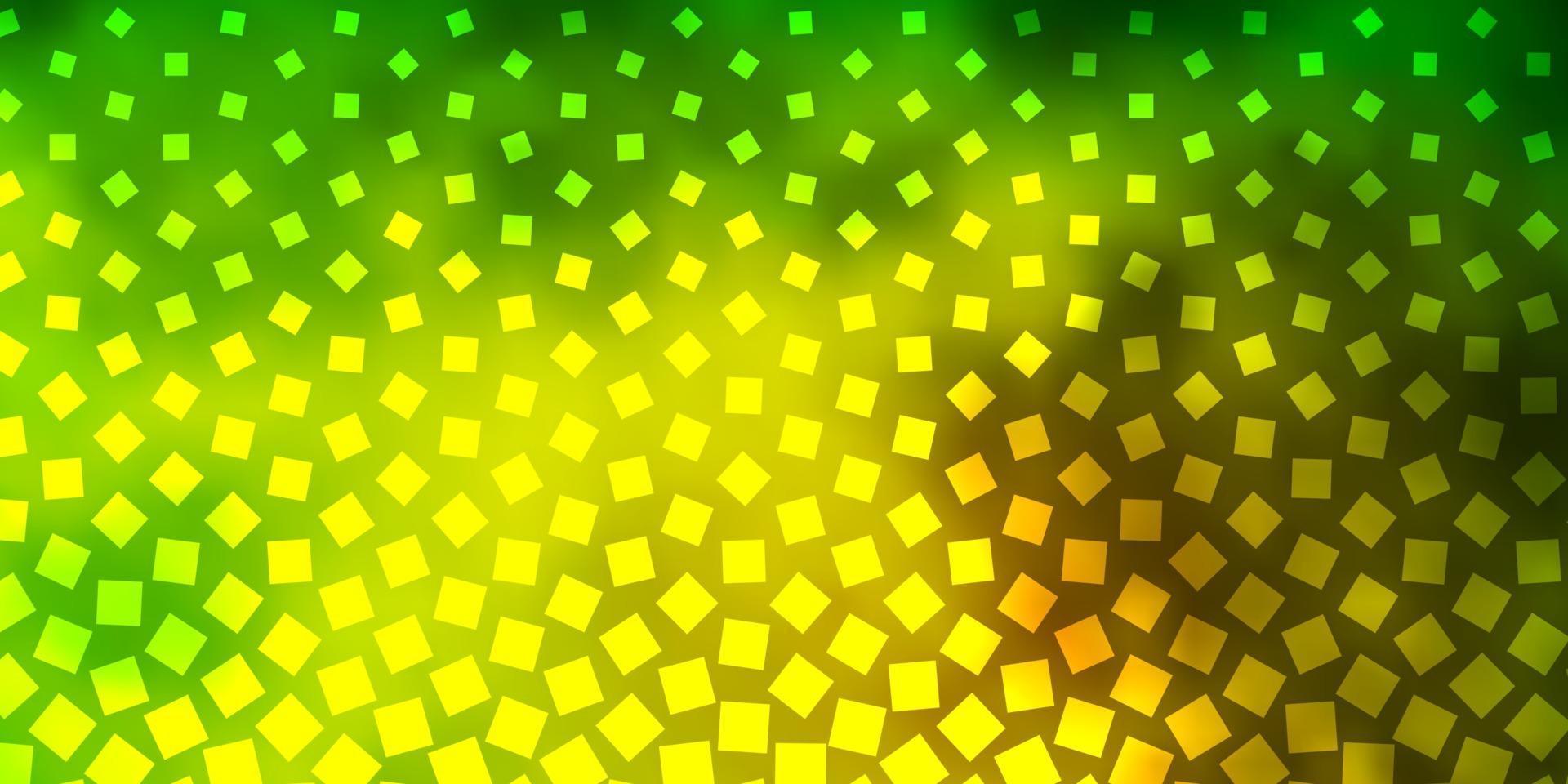 mörkgrön, gul vektorbakgrund med rektanglar. vektor