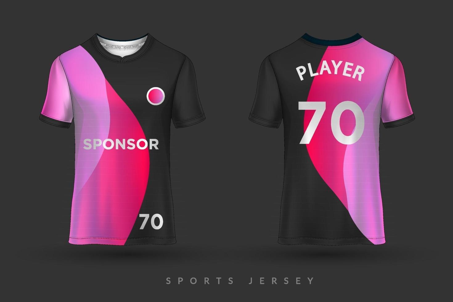 Fußball Trikot und T-Shirt Sport Modell Vorlage Grafikdesign für Fußball-Kit vektor