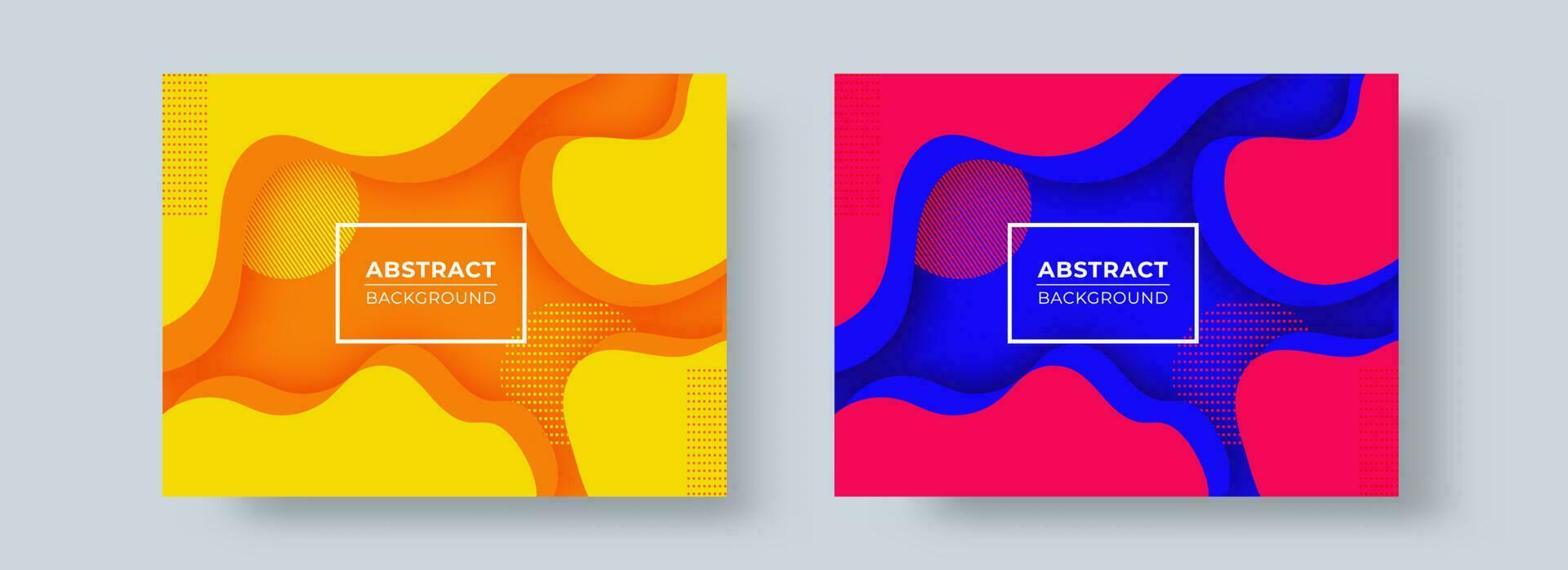 abstrakt papper skära bakgrund i två Färg alternativ mall design. vektor