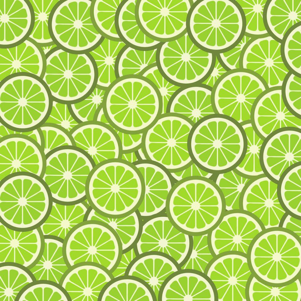 mönster med grön kalk skivor. sommar, cocktail baner, bakgrund vektor