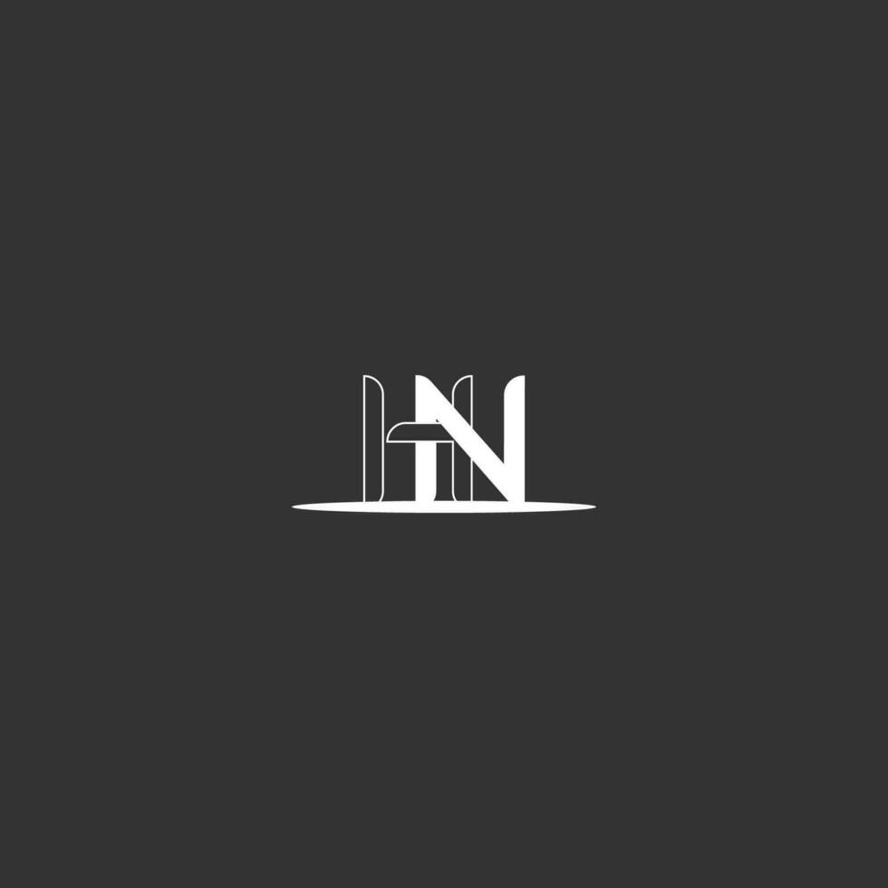 minimalistisk första logotyp vektor. h och n brev kombination enkel modern minimalistisk logotyp mall. vektor illustration. elegant logotyp