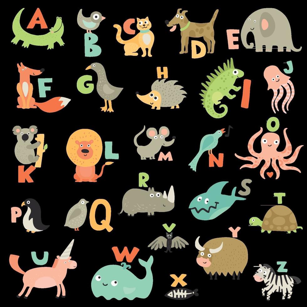 Kinder Alphabet Set Vektor-Illustration vektor