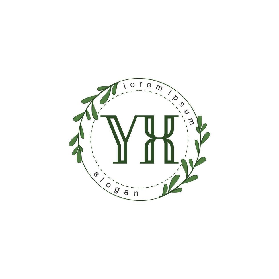 yx Initiale Schönheit Blumen- Logo Vorlage vektor