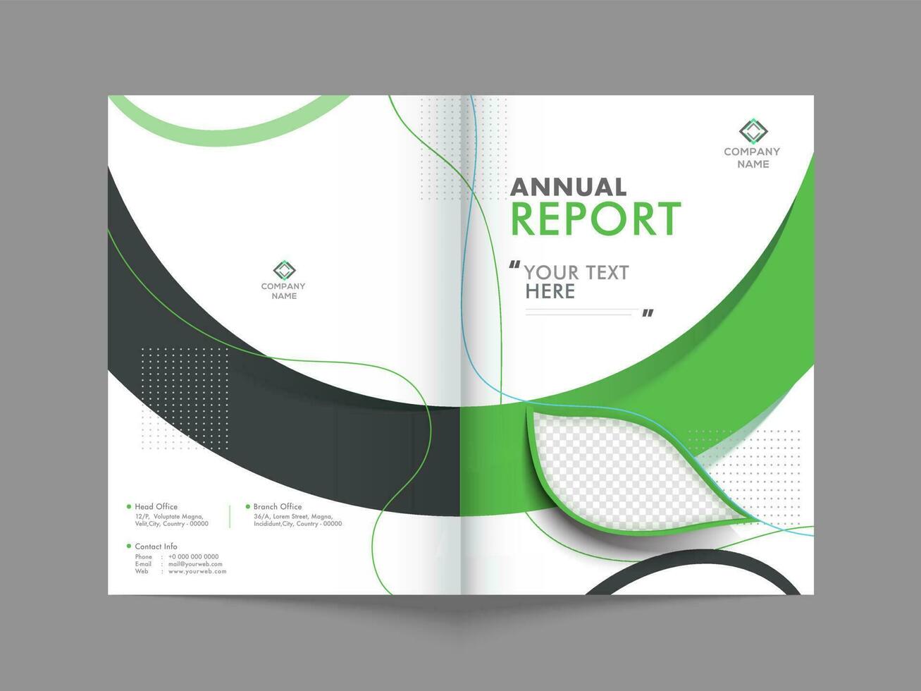 Geschäft jährlich Bericht Startseite Design mit Raum zum Ihre Text. vektor