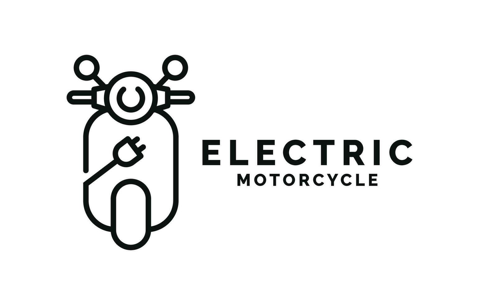 elektrisch Motorrad Logo Design Vektor