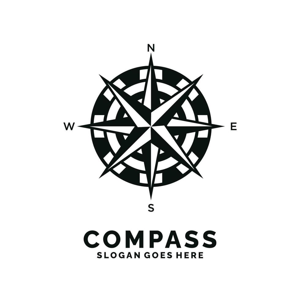kompass logotyp design vektor illustration
