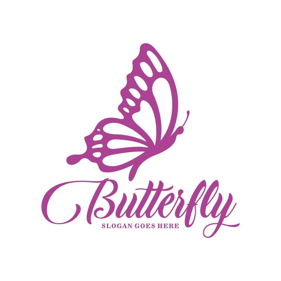 Schmetterling-Logo-Design-Vektor-Illustration vektor