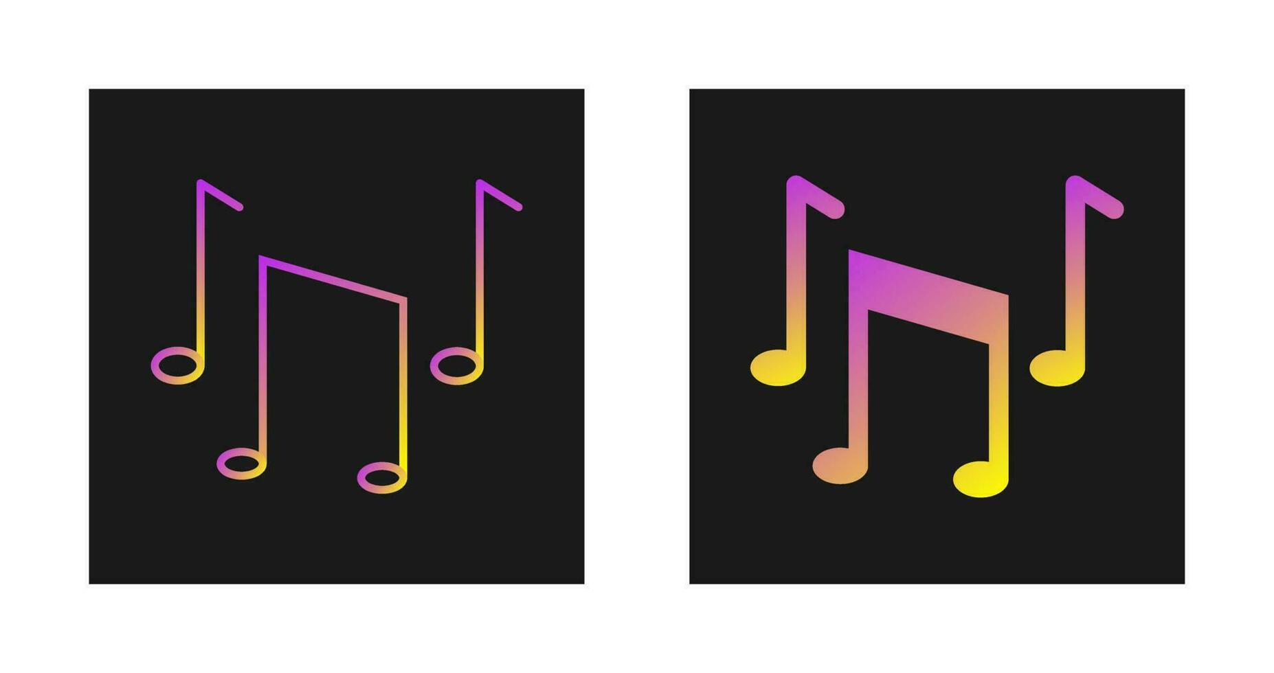 musikalisk anteckningar vektor ikon