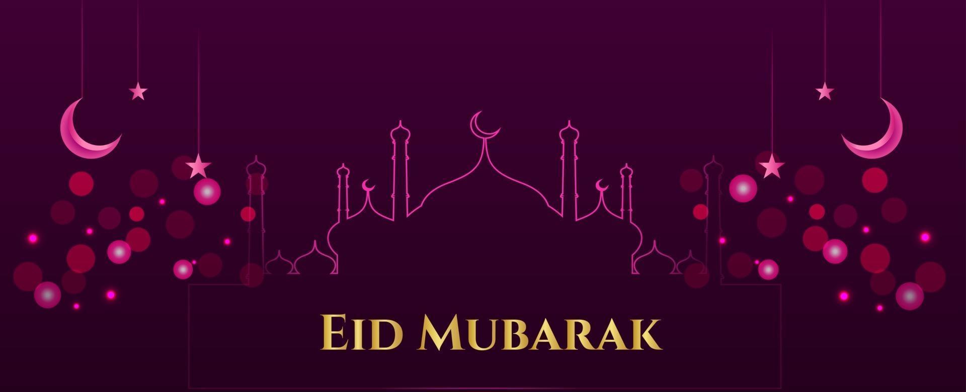 Eid Mubarak Festival dekorativen Hintergrund vektor
