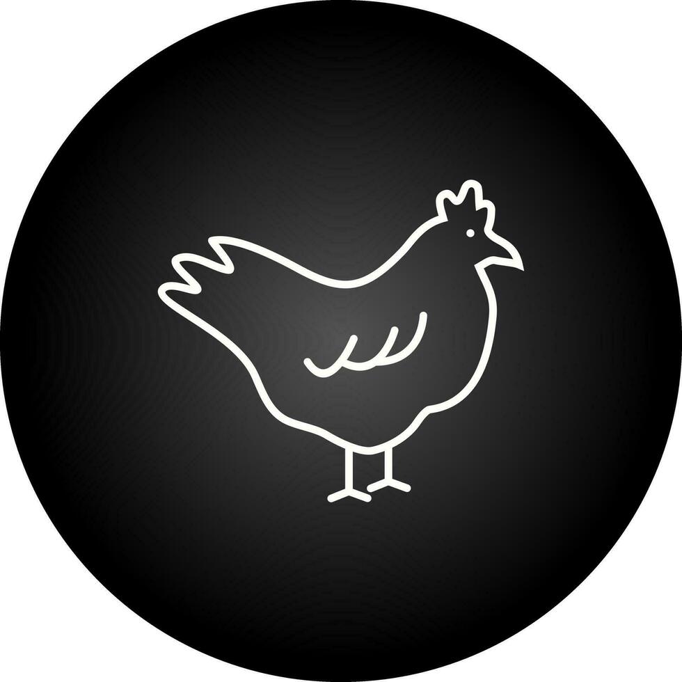 kyckling linje ikon vektor