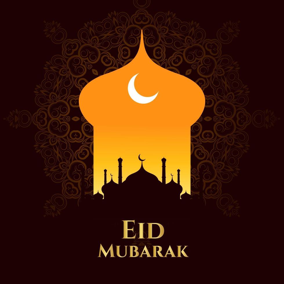 abstraktes eid mubarak islamisches Vektorhintergrunddesign vektor