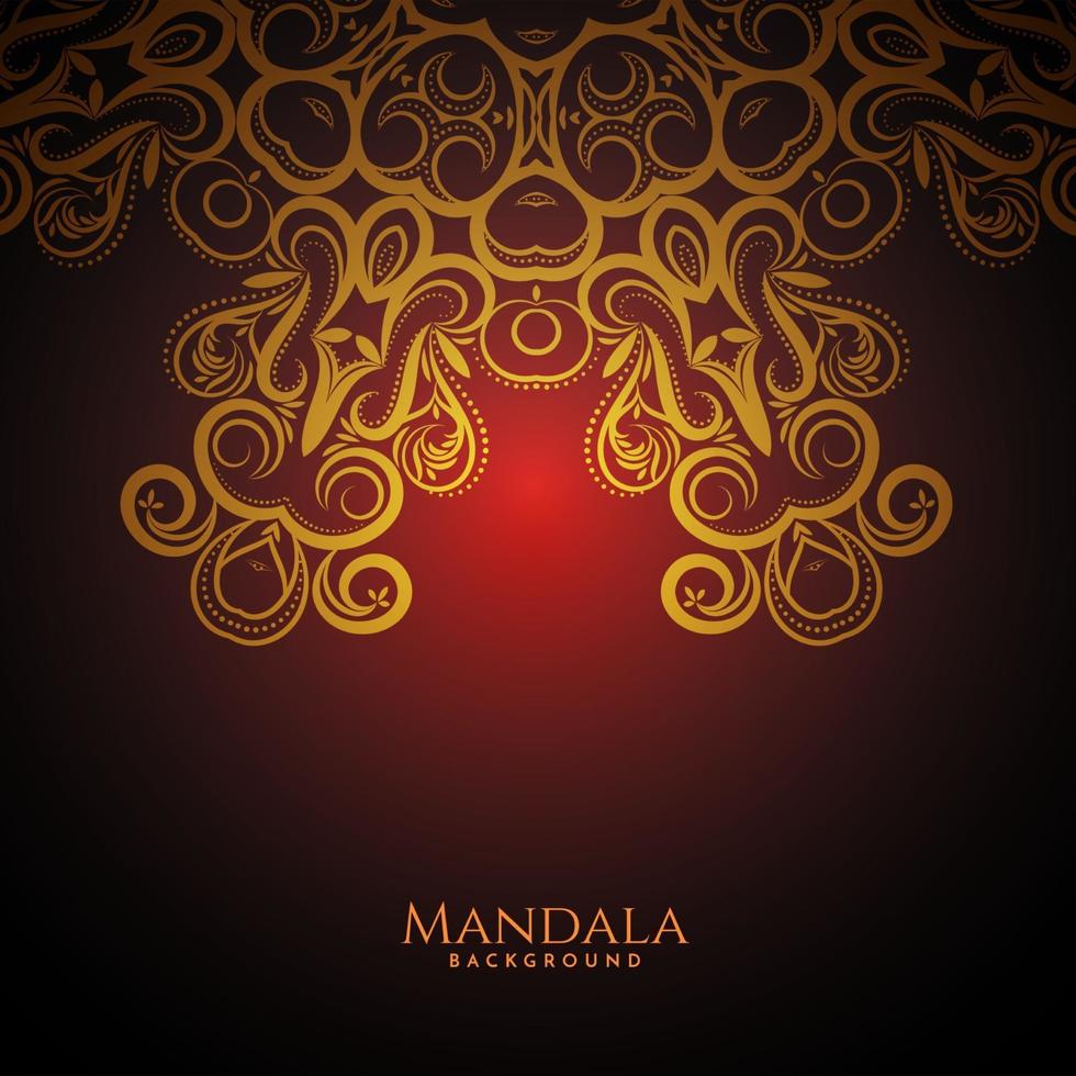 moderner dekorativer Luxushintergrund des schönen Mandala-Entwurfs vektor