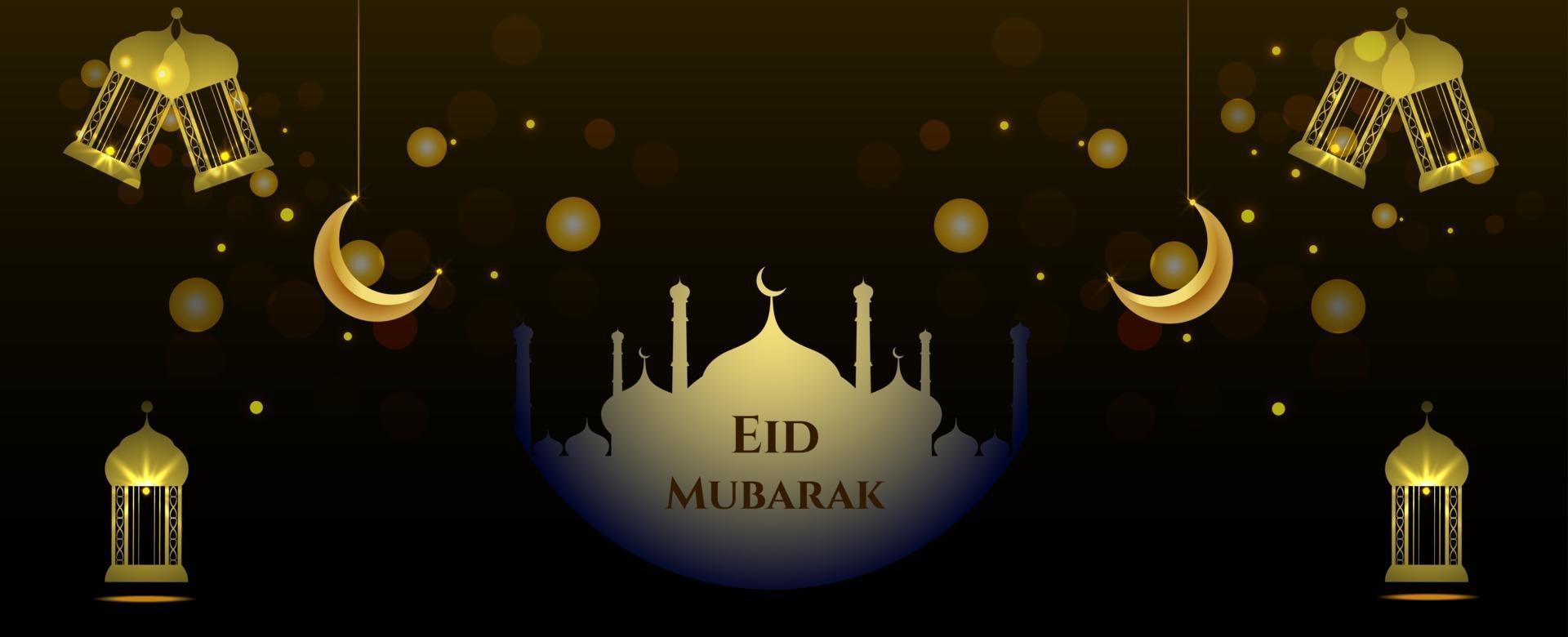 Eid Mubarak Festival dekorativen Hintergrund vektor