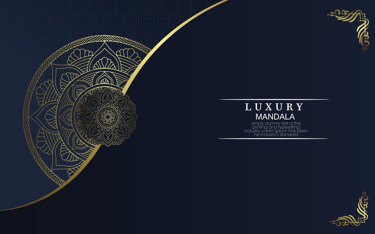 Luxus Gold Mandala verzierten Hintergrund vektor