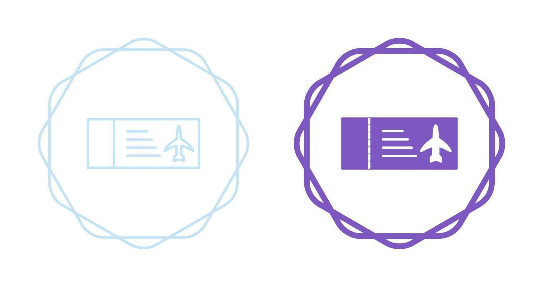 Vektorsymbol für Flugtickets vektor