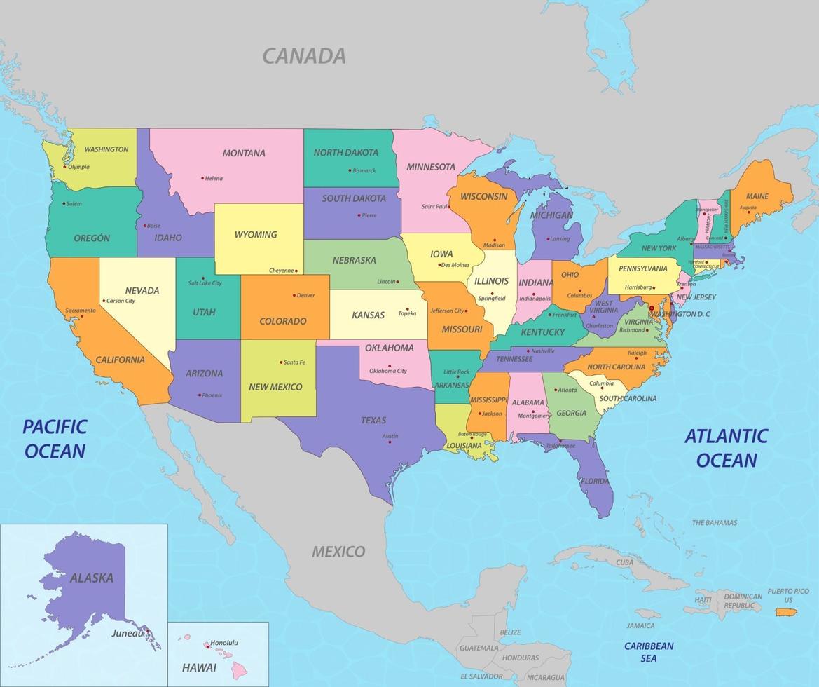 Förenta staterna karta vektor
