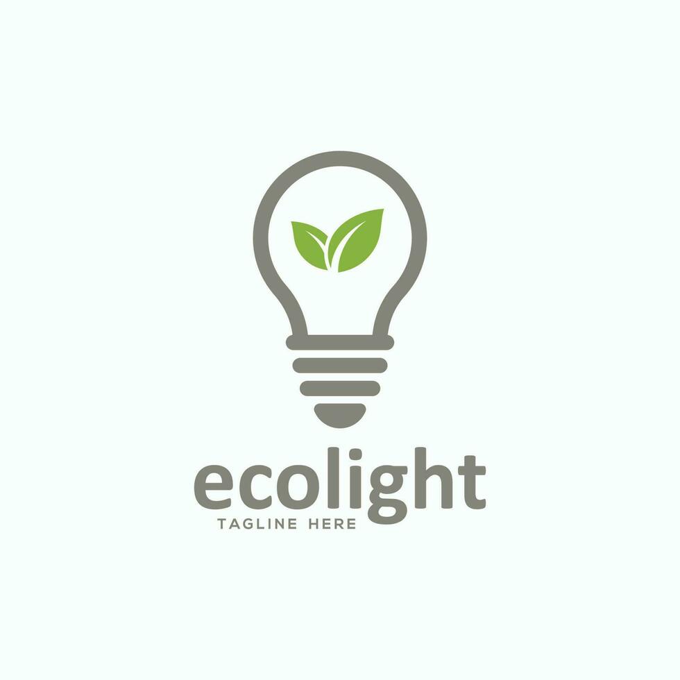 eco ljus logotyp design vektor ikon