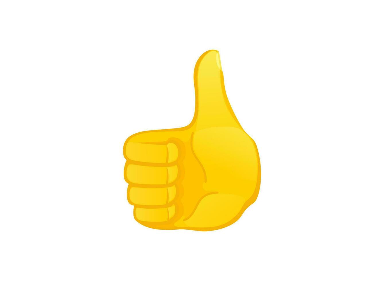 tumme upp ikon. hand gest emoji vektor illustration.